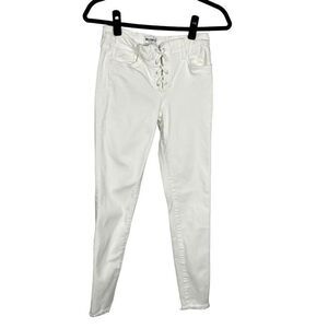 William Rast White Lace Up Ankle Skinny Denim Jeans - Women’s 27